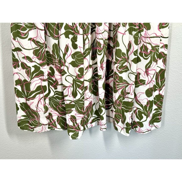 NWT Parker Floral Tiered Midi Skirt Egret White Green Pink Sz 2 Spring Boho New - Picture 5 of 13